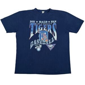 Vintage Detroit Tigers 1994 MLB Baseball American League Shirt Faded 90s Size XL
